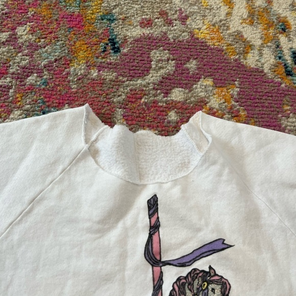 Vintage 1980s Las Vegas Tourism Carousel Unicorn 80s Sweatshirt - Picture 4 of 8